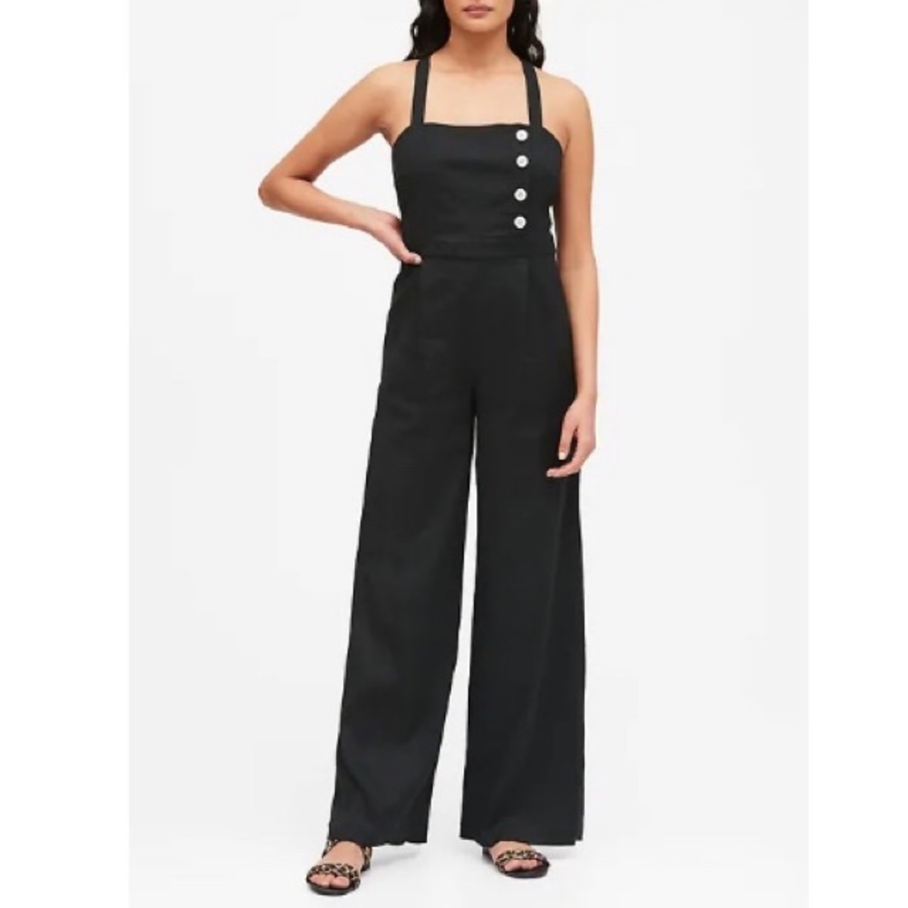 Banana Republic Overalls Jumpsuit W/ Pockets Linen